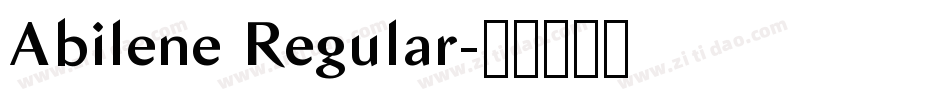 Abilene Regular字体转换